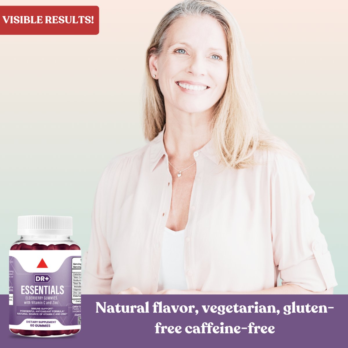 Elderberry Gummies with Vitamin C & Zinc - Immune Support | 2-Pack