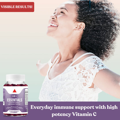 Elderberry Gummies with Vitamin C & Zinc - Immune Support | 60 Gummies