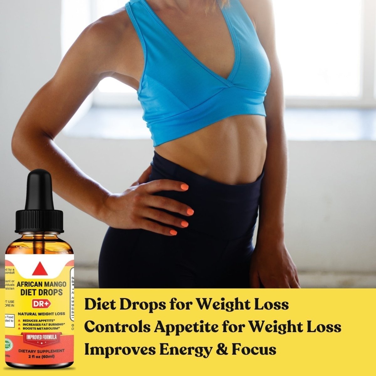 African Mango Wellness Drops - Diet Drops Suppress Appetite Burn Fat Boost Energy Fast Results 2oz | 4-Pack