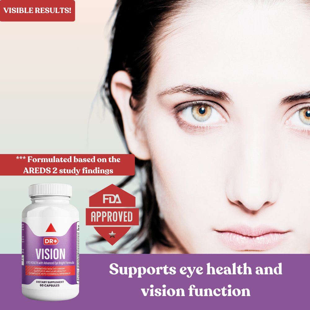 AREDS 2 Eye Vitamins for Eye Health - Dry Eye Relief, Lutein & Zeaxanthin, Vision Support | 4-Pack