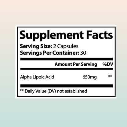 Alpha Lipoic Acid (ALA) Enhanced Antioxidant Defense - Cellular Health | 2-Pack