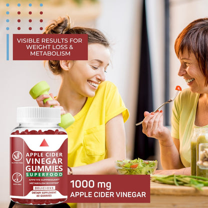 Apple Cider Vinegar Superfood Gummies - Supports Immune, Energy, Digestion, and Skin | 2-Pack - Herblif Nutrition USA