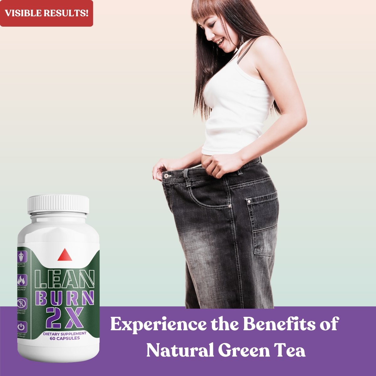 Fat Burner - Green Tea Extract with EGCG for Energy, Metabolism Boost