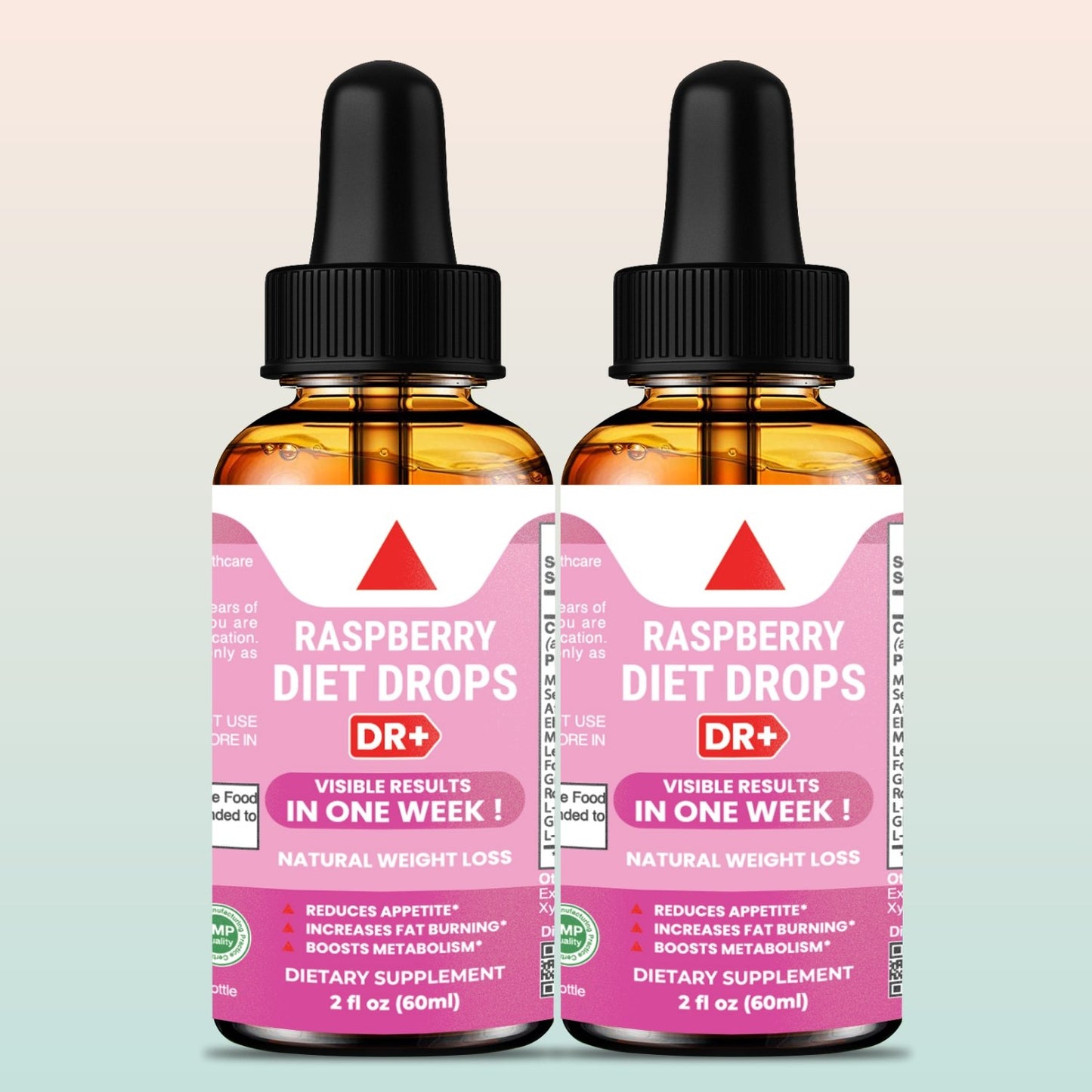 Keto Fat Burner Raspberry Diet Drops Lose Stomach & Boost Energy with Natural Keto drops | 2-Pack - Herblif Nutrition USA