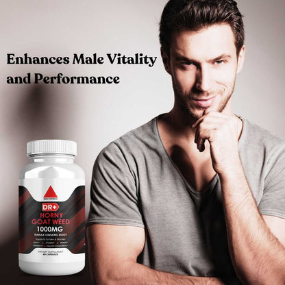 Male Performance Boost - Natural Testosterone Booster with Horny Goat Weed Extract | 60 Capsules - Herblif Nutrition USA