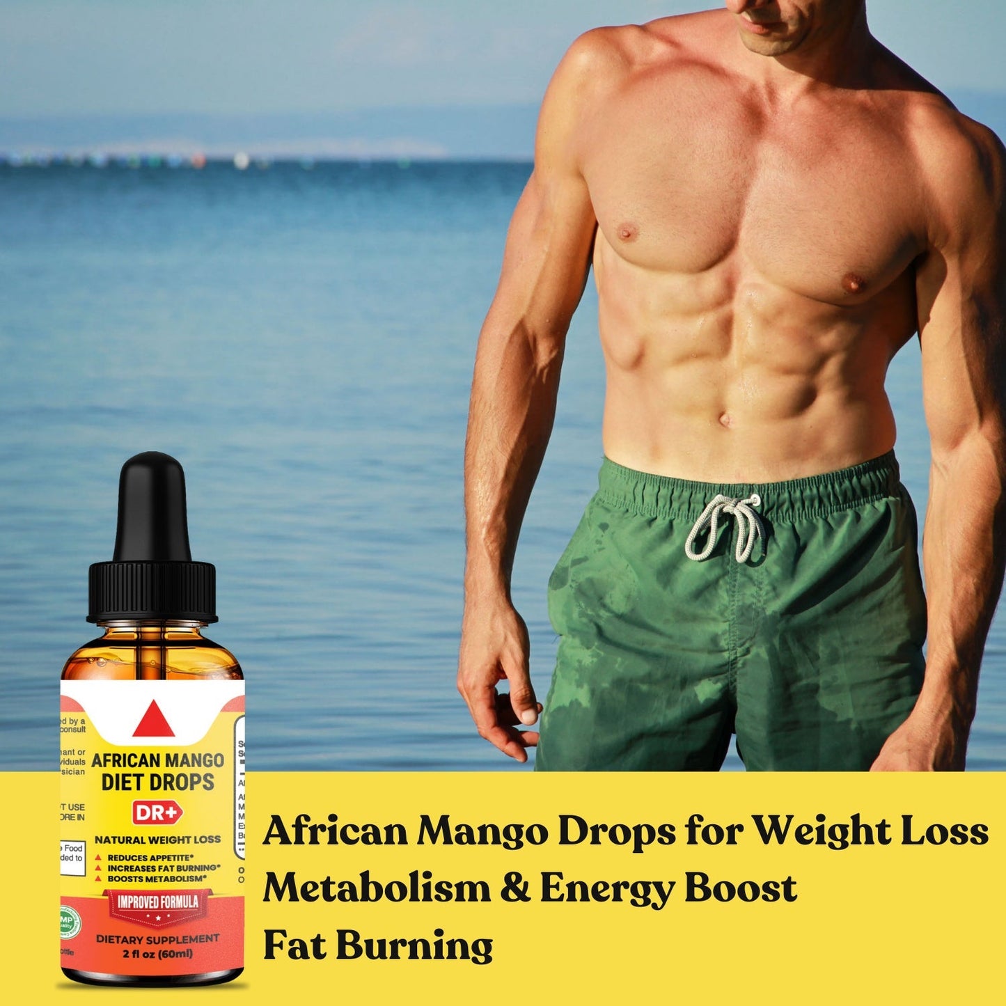 Natural African Mango Diet Drops: Fast-Acting Weight Loss Solution, Belly Fat Burner Drops to Lose Stomach Fat | 2-Pack - Herblif Nutrition USA