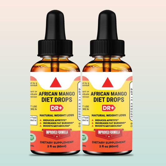 Natural African Mango Diet Drops: Fast-Acting Weight Loss Solution, Belly Fat Burner Drops to Lose Stomach Fat | 2-Pack - Herblif Nutrition USA