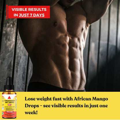 Natural African Mango Diet Drops: Fast-Acting Weight Loss Solution, Belly Fat Burner Drops to Lose Stomach Fat | 2oz - Herblif Nutrition USA