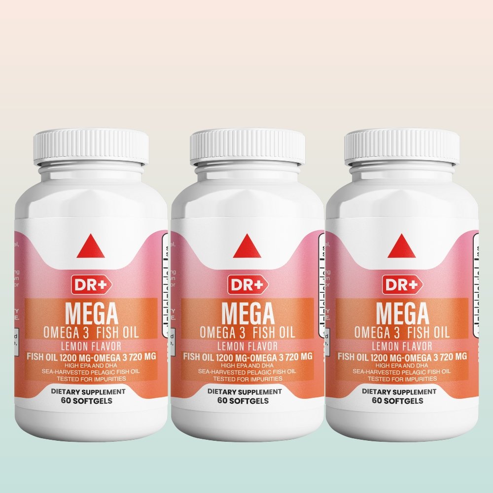 Omega 3 Fish Oil 3X Strength 2400 mg EPA & DHA | 3-Pack - Herblif Nutrition USA