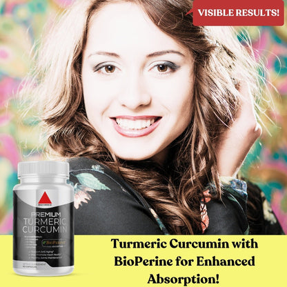Powerful Turmeric Curcumin Supplement with BioPerine | 60 capsules - Herblif Nutrition USA