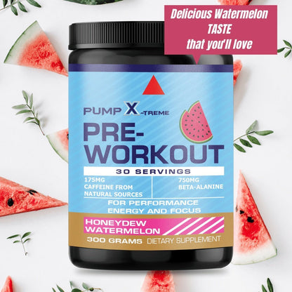 Pre Workout Powder for Endurance & Strength | Honeydew Watermelon | 3-Pack