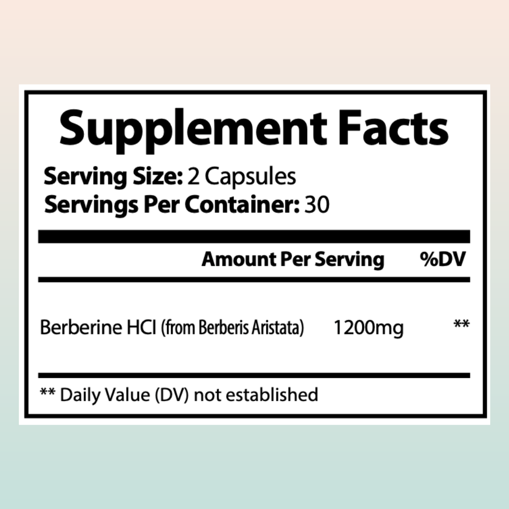 Premium Berberine HCL 1200mg - Healthy Cholesterol & Anti-inflammatory | 60 capsules - Herblif Nutrition USA