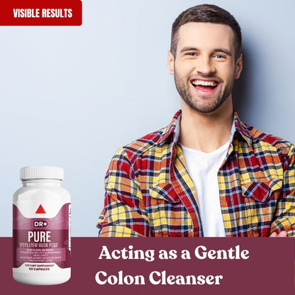 Psyllium Husk Capsules - Colon Cleanse & Dietary Fiber for Digestive Health | 60 capsules - Herblif Nutrition USA