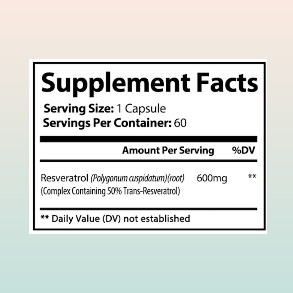 Resveratrol 50% 600mg - Cardiovascular Support - Antioxidant Defense | 2-Pack