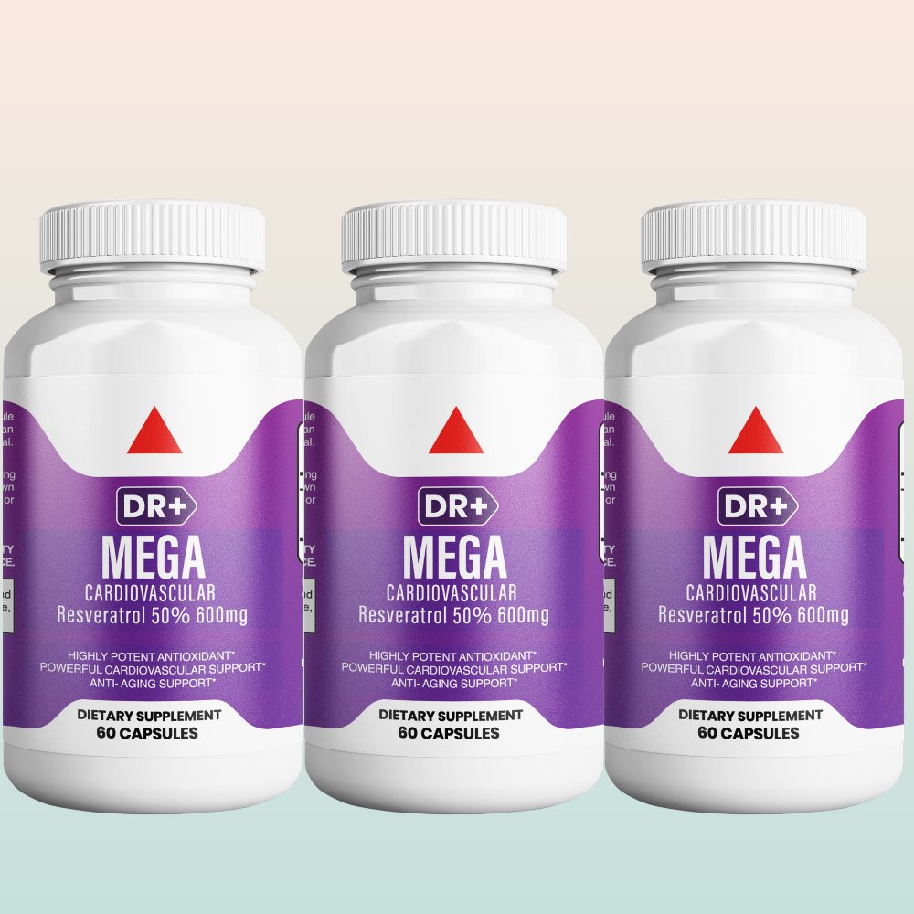 Resveratrol 50% 600mg - Cardiovascular Support - Antioxidant Defense | 3-Pack