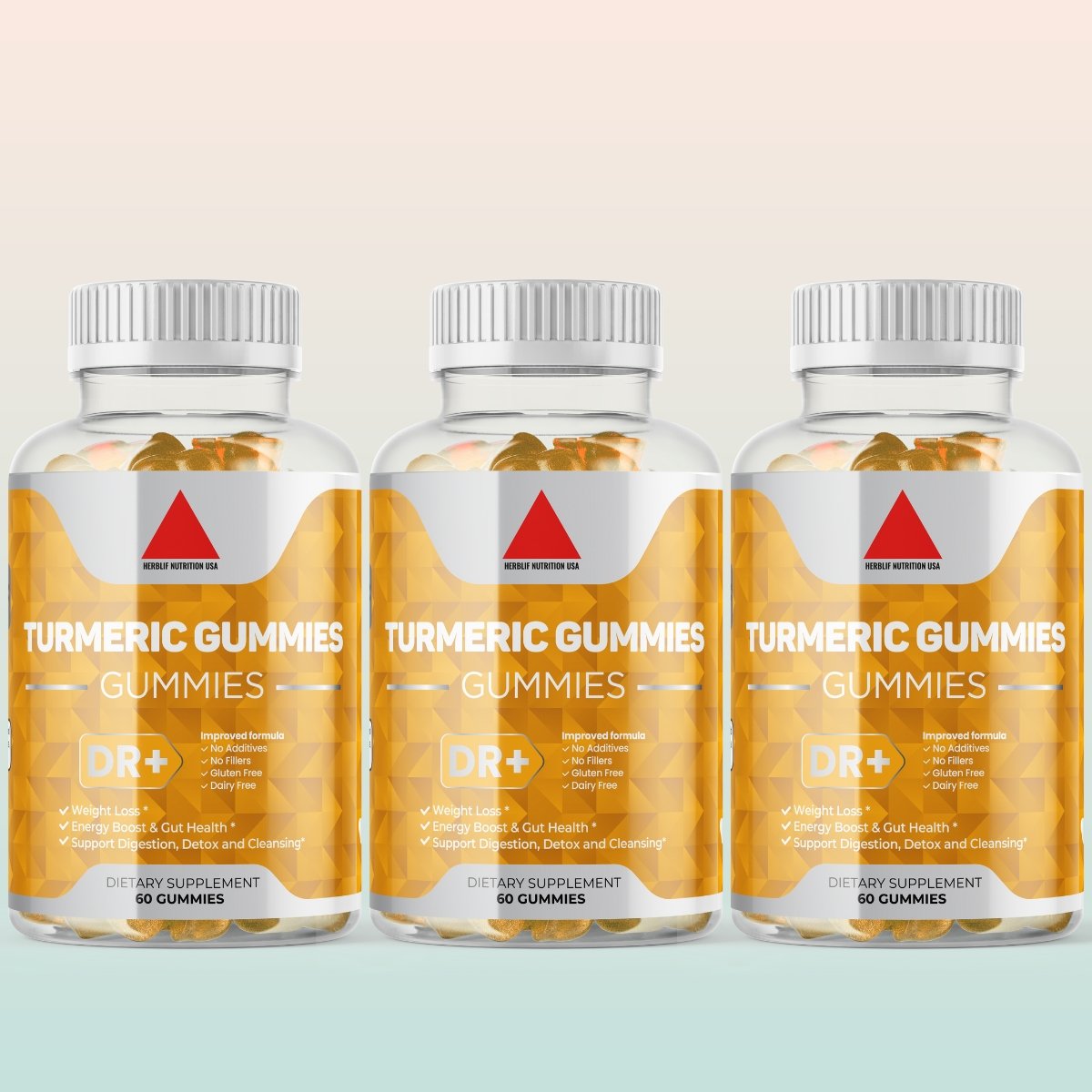 Turmeric Curcumin Gummies with BioPerine | 3-Pack