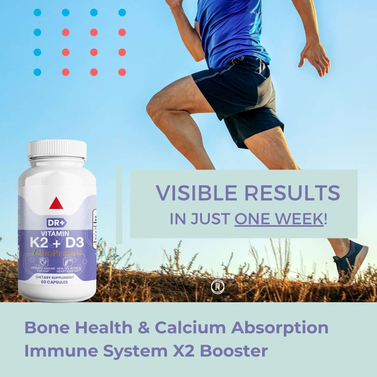 Vitamin K2 (MK7) with D3 5000 IU Supplement for Immune System, 2-Pack - Herblif Nutrition USA