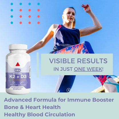 Vitamin K2 (MK7) with D3 5000 IU Supplement for Immune System - Herblif Nutrition USA